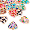 14Pcs 7 Colors Rack Plating Alloy Enamel Pendants ENAM-TA0002-54-2