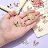 12Pcs 6 Colors Golden Alloy with Rhinestone Pendant FIND-CJ0001-79-4