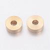 Golden Brass Rondelle Spacer Beads X-KK-EC859-1G-1