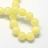 Natural Dyed Yellow Jade Gemstone Bead Strands G-R271-4mm-Y06-1