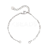 304 Stainless Steel Column Link Paperclip Chain Bracelet Making AJEW-JB01518-1