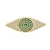 Cubic Zirconia Horse Eye Open Cuff Ring RJEW-N037-014B-1