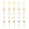36Pcs 6 Style Long-Lasting Plated Brass Charms KK-FH0005-19-1