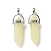 Bullet Pointed Synthetic Luminous Stone Pendants LUMI-PW0001-055-C-2