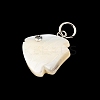 Natural White Shell & Crystal Rhinestone Pendants SH-CBAC52B-01A-2
