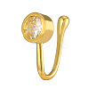 Brass Micro Pave Clear Cubic Zirconia Clip on Nose Rings WG43D72-16-2