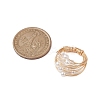 Copper Wire Wrapped Finger Rings RJEW-JR00684-3