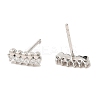 Brass Micro Pave Cubic Zirconia Stud Earrings EJEW-L270-23P-2