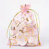 Heart Printed Organza Bags OP-R022-13x18-02-1