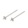 Tarnish Resistant 304 Stainless Steel Post Stud Earring Findings STAS-R063-41-1