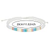 Bohemian Style Glass Seed Bead & Plastic Braided Bead Bracelets QF8968-1-2