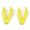 Rack Plating Spray Painted Alloy 2-Loop Link Pendants PALLOY-N176-01V-2