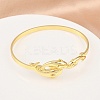 Marine Organism Brass Cuff Bangles for Women BJEW-D368-03F-G-2