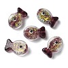 Handmade Foil Lampwork Fish Beads FOIL-Z001-01H-1