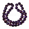 Electroplated Natural Lava Rock Beads Strands G-K388-01C-1