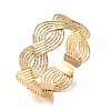 Electrophoresis Iron Cuff Bangles for Women BJEW-M057-02G-2