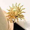 304 Stainless Steel Open Cuff Ring for Women LS-RJEW-B109-03G-04-3