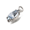 Horse Eye Brass with Glass Charms KK-G525-04P-02-2