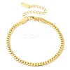 304 Stainless Steel Snake Chain Bracelets for Women LS-BJEW-U019-04G-07-4