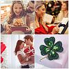 Cubic Zirconia Clover Brooch Pin JBR105A-8