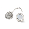 Brass Micro Pave Clear Cubic Zirconia Magnetic Clasps KK-Z083-17P-2