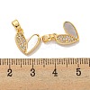 Brass Micro Pave Clear Cubic Zirconia Pendants KK-A214-10G-3
