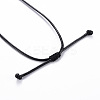 Natural Obsidian Cone Pendant Necklace NJEW-Q313-001D-3
