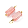 Cherry Quartz Glass Cloumn Pendants STAS-H221-04G-03-2