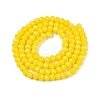 Opaque Solid Color Imitation Jade Glass Beads Strands EGLA-A044-P4mm-D04-3