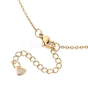 Brass Pave Cubic Zirconia Maple Leaf Pendant 304 Stainless Steel Cable Chain Necklaces for Women NJEW-JN05901-01-5