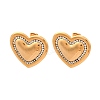 304 Stainless Steel Rhinestone Stud Earrings EJEW-K311-02G-4