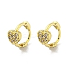 Brass Micro Pave Cubic Zirconia Hoop Earring EJEW-C088-01F-G-1