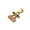 304 Stainless Steel Rhinestone Pendants STAS-Z158-07G-02-2