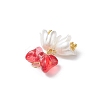 Transparent Spray Painted Glass Pendants PALLOY-JF04500-5