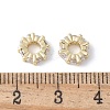 Brass Micro Pave Clear Cubic Zirconia Spacer Beads KK-F892-29G-2