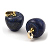Dyed Natural Lapis Lazuli Teacher Apple Charms G-Z022-02H-G-2