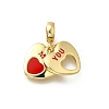 Brass Enamel Pendants KK-P295-05G-02-1