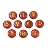 10Pcs 10 Styles Natural Red Jasper Cabochons G-G193-03F-1