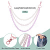 Macaron Color 3-Color Acrylic Cable Chain 3 Layer Chain Belts for Pants HJEW-TAC0118-3