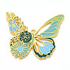 Rack Plating Alloy Enamel Big Pendants ENAM-N056-396C-G-1