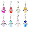 Angel ABS Plastic Imitation Pearl & Alloy Pendant Decorations HJEW-TA00236-2