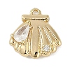Brass Micro Pave Cubic Zirconia Charms KK-I719-34G-1