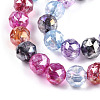 Transparent Electroplate Glass Beads Strands EGLA-N006-077I-3