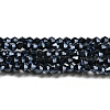 Opaque Solid Color Electroplate Glass Beads Strands EGLA-A039-P2mm-A17-1