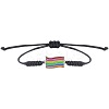 Rainbow Alloy Enamel Handmade Braided Cord Bracelets MP0834-2-1