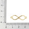Brass Micro Pave Colorful Cubic Zirconia Infinity Connector Charms KK-Q028-65G-3