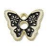 Rack Plating Alloy Enamel Pendants PALLOY-F312-65G-01-1