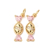 Brass Micro Pave Cubic Zirconia Pendants LS-KK-D019-23G-1
