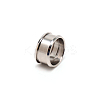 3Pcs 304 Stainless Steel Grooved Finger Ring Settings FIND-WH0105-09C-P-1