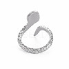 Snake Shape Rack Plating Alloy Cuff Rings RJEW-Q163-012B-RS-2